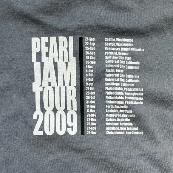 Pearl Jam 2009 Saw Blade 33 1/3 Tour Shirt XXL - Picture 4 of 5